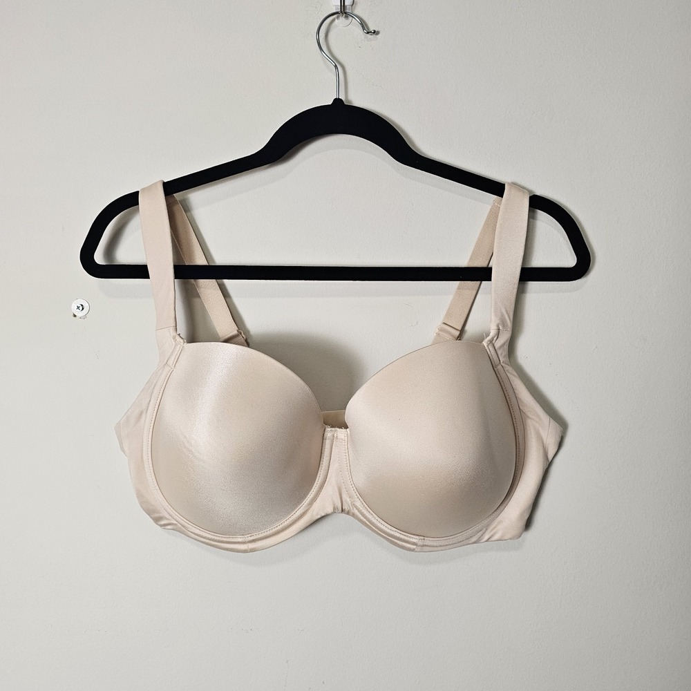 Soma 38DDD Beige Stunning Support Smooth Full Coverage Underwire Bra Stretch